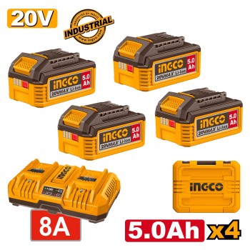 Μπαταρίες 4 τεμ. 20V 5.0Ah + Ταχυφορτιστής 8A 2 Θέσεων + Βαλίτσα Σετ 6 τεμ. ΕΡΓΑΛΕΙΑ Μπαταρίες 4 τεμ. 20V 5.0Ah + Ταχυφορτιστής 8A 2 Θέσεων + Βαλίτσα Σετ 6 τεμ. ΕΡΓΑΛΕΙΑ