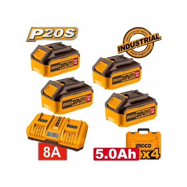 ΜΠΑΤΑΡΙΕΣ 4 ΤΜΧ 20V 5.0Ah + ΤΑΧΥΦΟΡΤΙΣΤΗΣ 8Α 2 ΘΕΣΕΩΝ + ΒΑΛΙΤΣΑ ΣΕΤ 6 ΤΜΧ ΕΡΓΑΛΕΙΑ ΜΠΑΤΑΡΙΕΣ 4 ΤΜΧ 20V 5.0Ah + ΤΑΧΥΦΟΡΤΙΣΤΗΣ 8Α 2 ΘΕΣΕΩΝ + ΒΑΛΙΤΣΑ ΣΕΤ 6 ΤΜΧ ΕΡΓΑΛΕΙΑ