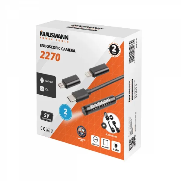 ΚΑΜΕΡΕΣ ΕΝΔΟΣΚΟΠΙΚΕΣ 8mm 1080p APPLE & ANDROID 2m KRAUSMANN (2270) ΕΡΓΑΛΕΙΑ ΚΑΜΕΡΕΣ ΕΝΔΟΣΚΟΠΙΚΕΣ 8mm 1080p APPLE & ANDROID 2m KRAUSMANN (2270) ΕΡΓΑΛΕΙΑ