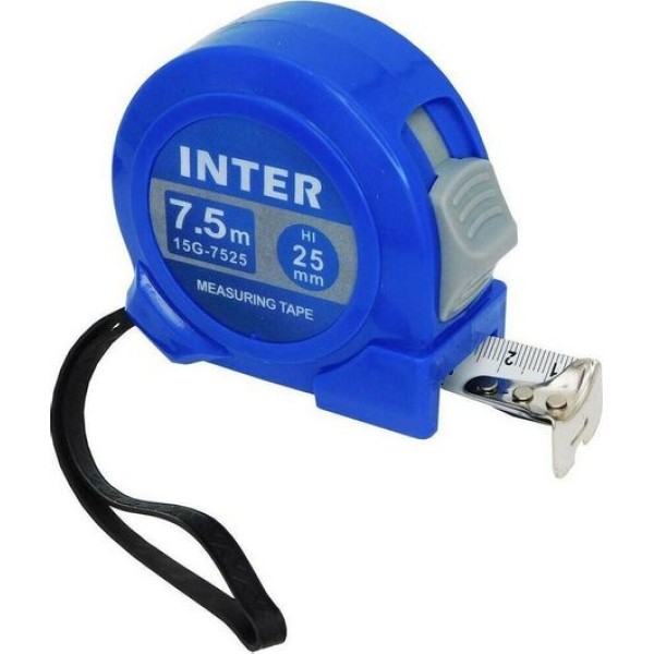 ΜΕΤΡΟΤΑΙΝΙΑ INTER ΜΕ ΛΑΣΤΙΧΕΝΙΑ ΕΠΙΚΑΛΥΨΗ 7,5ΜΜχ25 ΕΡΓΑΛΕΙΑ