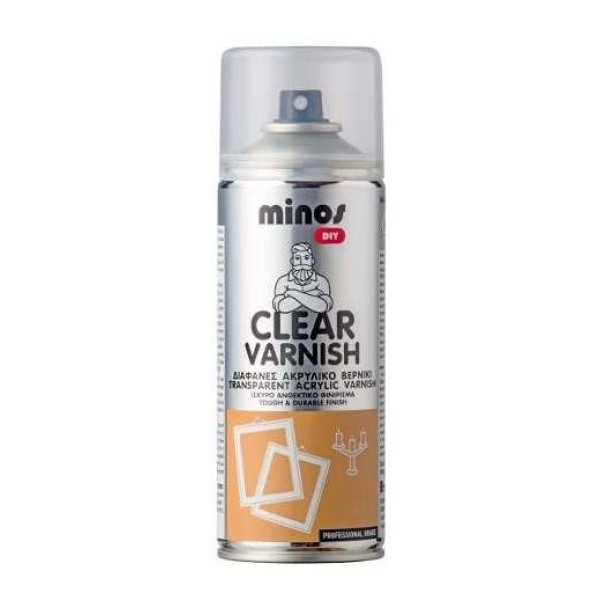 MINOS CLEAR VARNISH SPRAY MATT 400ML ΕΡΓΑΛΕΙΑ