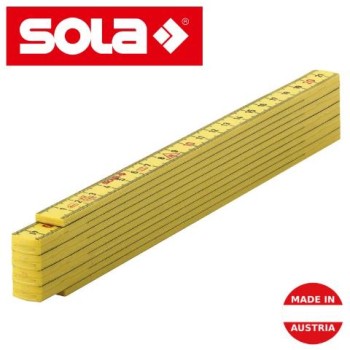 ΜΕΤΡΟ ΠΛΑΣΤΙΚΟ SOLA 2m ΚΙΤΡΙΝΙ ΗΚ2 ΕΡΓΑΛΕΙΑ